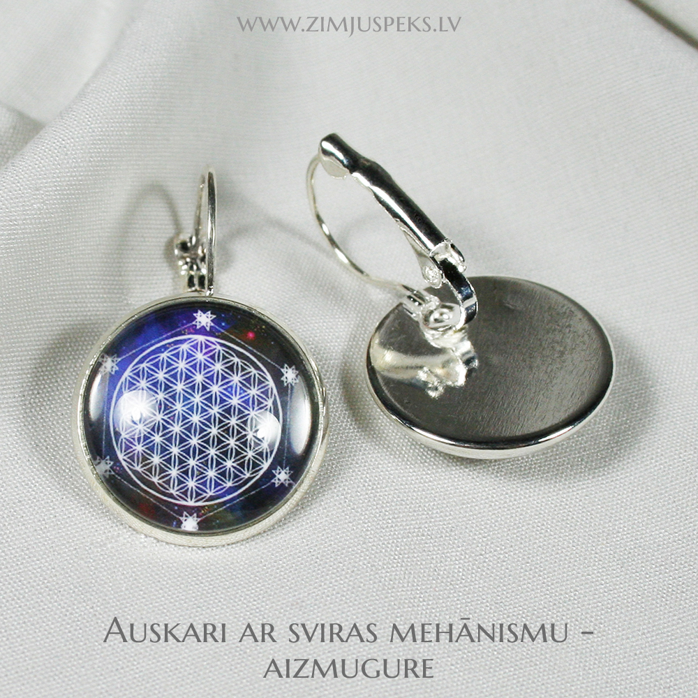 Spēka zīmju auskari - “Dzīvības zieds" - Image 3