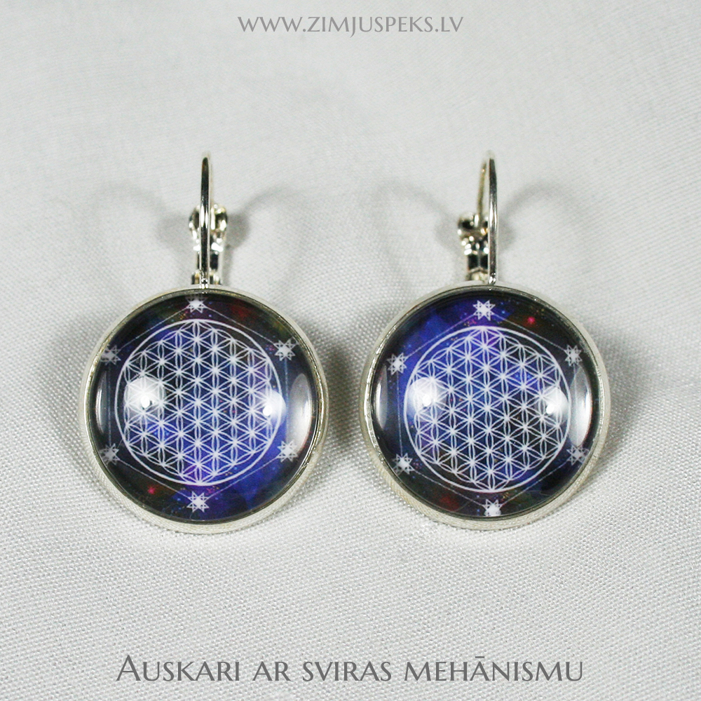 Spēka zīmju auskari - “Dzīvības zieds" - Image 2