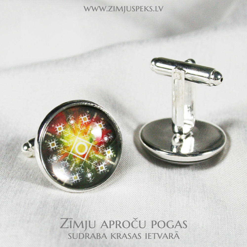 Spēka zīmju aproču pogas - "Bagātības zīme" - Image 2