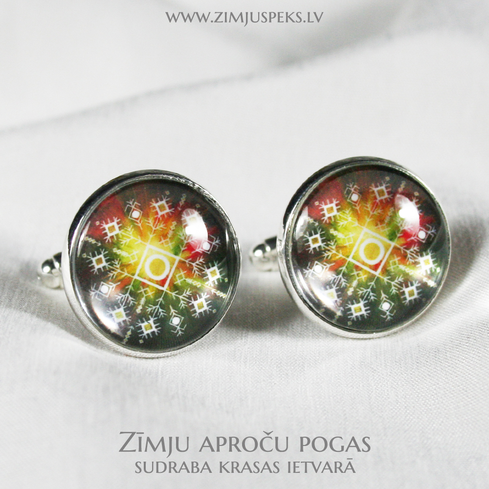 Spēka zīmju aproču pogas - "Bagātības zīme"