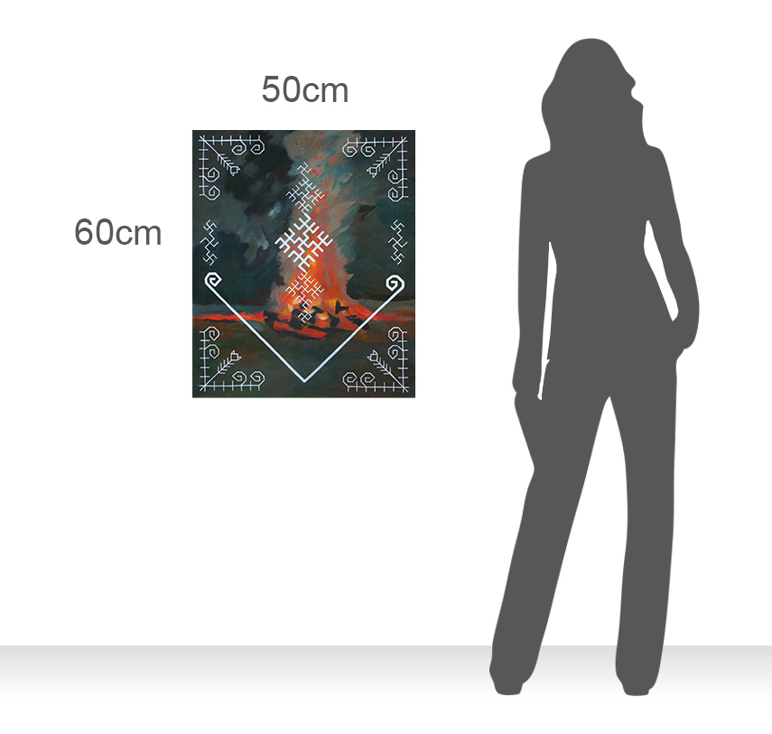 Spēka zīmju glezna "2025 g. spēka zīmju kalendāra jūnijs" - Image 2