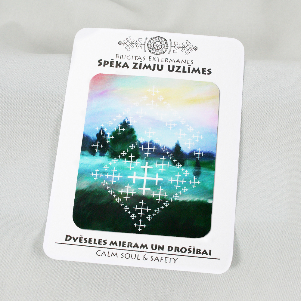 Spēka zīmju uzlīme “Dvēseles mieram un drošībai"