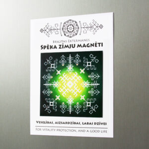 Spēka zīmju magnēts “Veselībai, aizsardzībai, labai dzīvei"