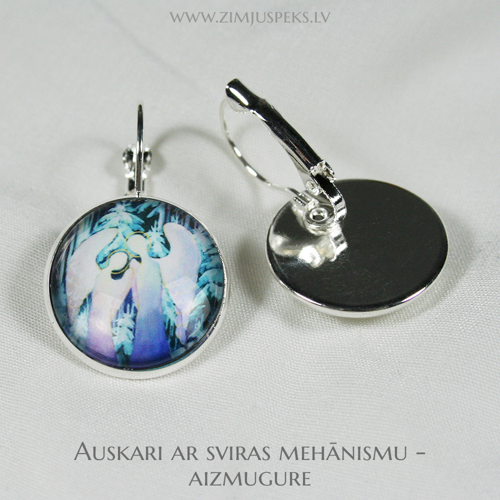 Spēka zīmju auskari - "Eņģeļi ziemā" - Image 3