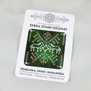 Spēka zīmju uzlīme “Uzņēmība, spēks, dinamika”