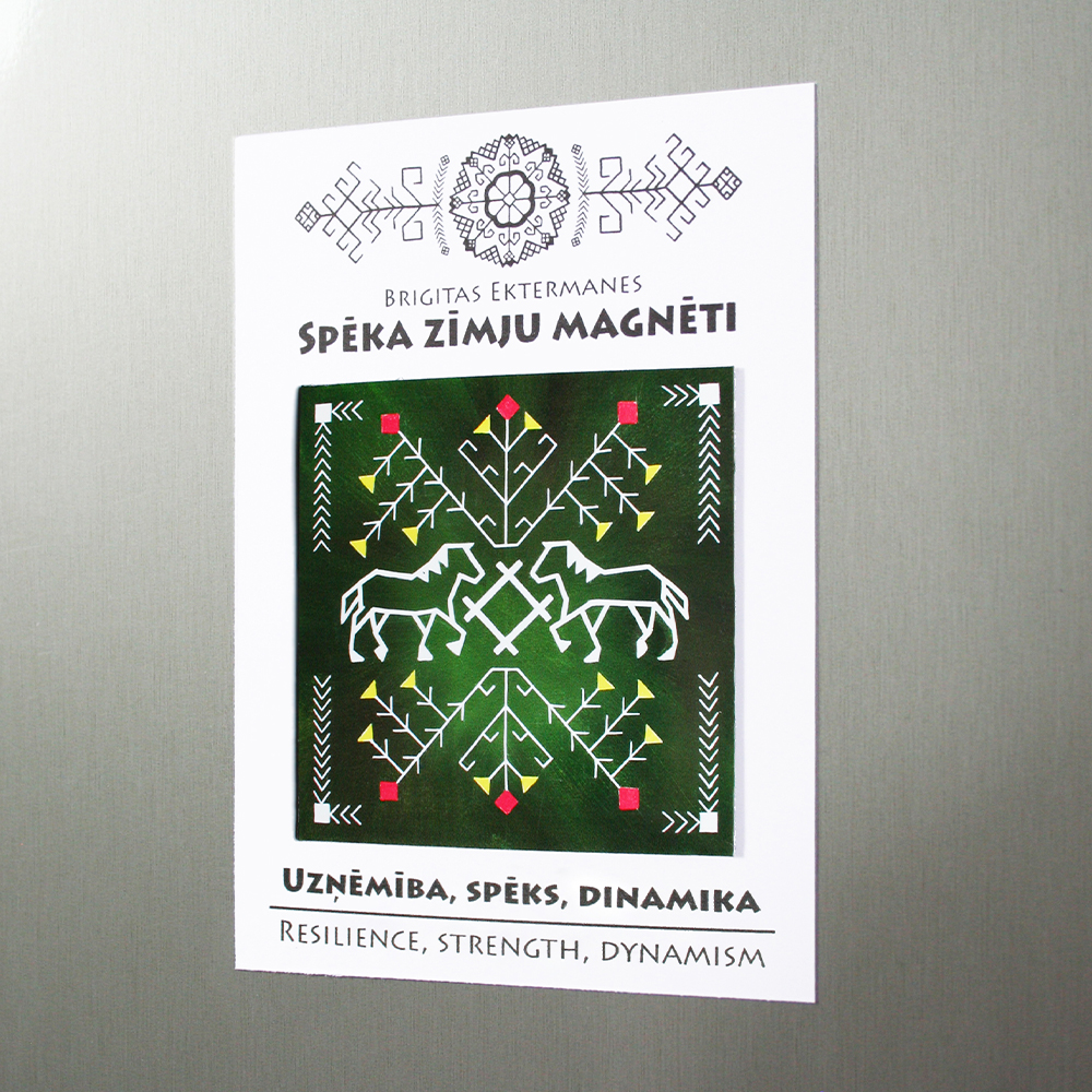 Spēka zīmju magnēts “Uzņēmība, spēks, dinamika”