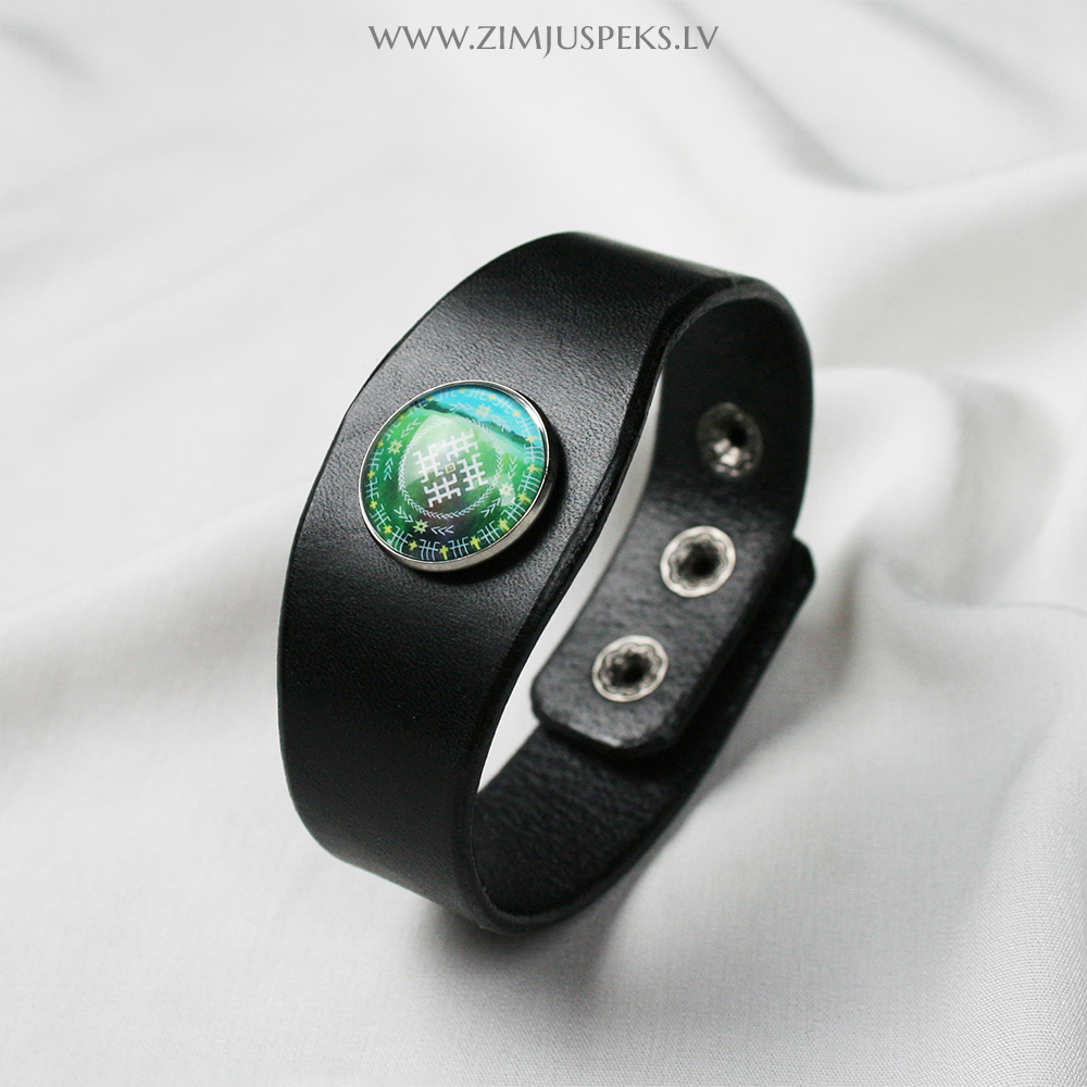 Spēka zīmju ādas aproce - "Dzīvības zīme" - Image 5