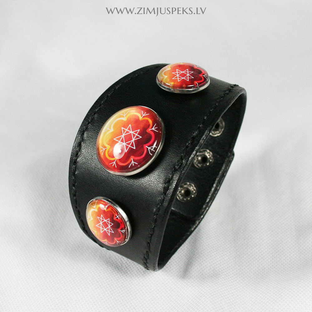 Spēka zīmju ādas aproce - "Labai dzīvei" - Image 2