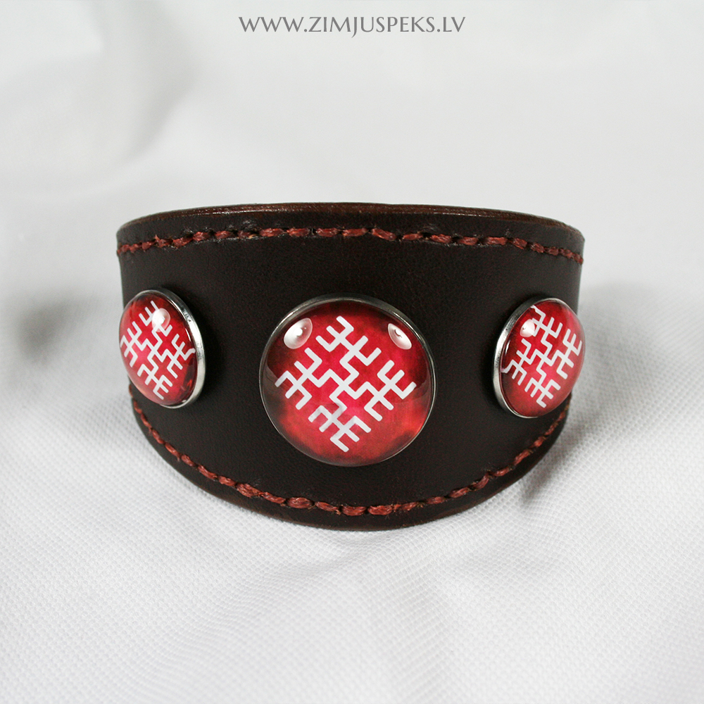 Spēka zīmju ādas aproce - "Aktīvai dzīve" - Image 7