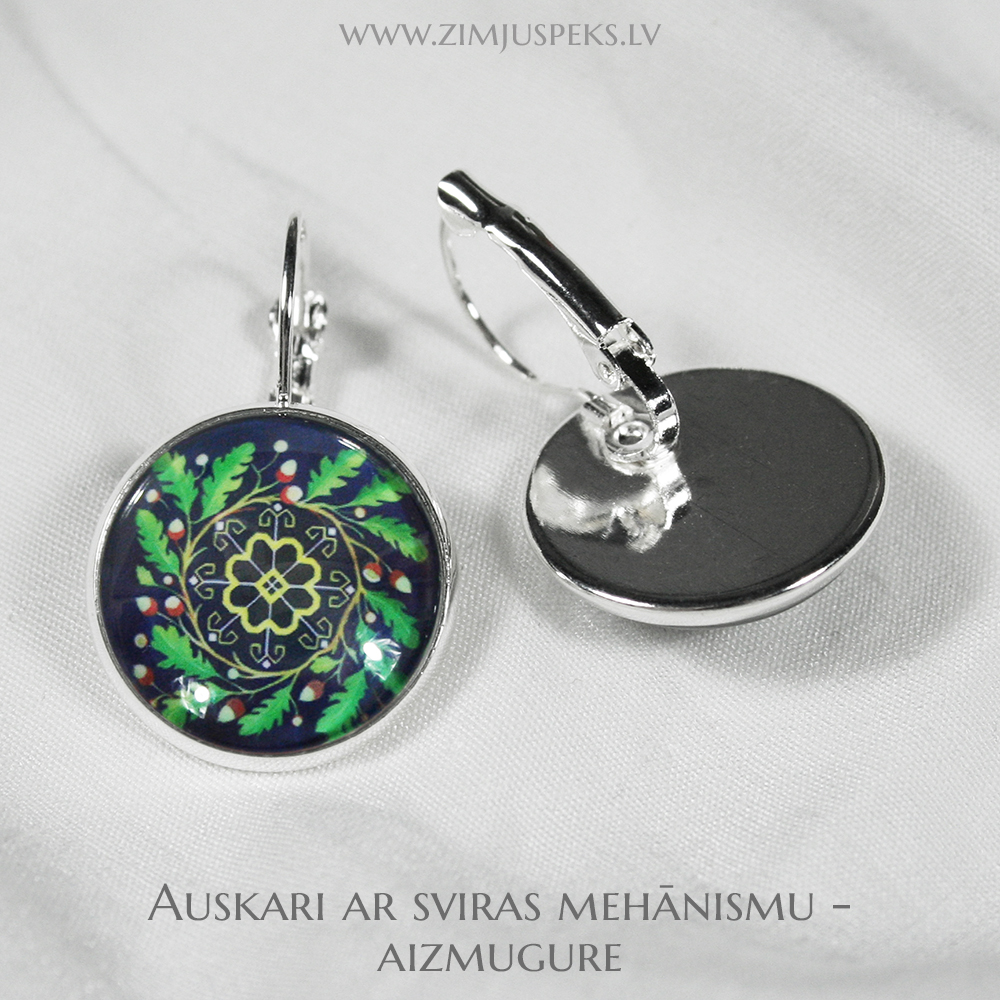 Spēka zīmju auskari - "Saule ozolā" - Image 4
