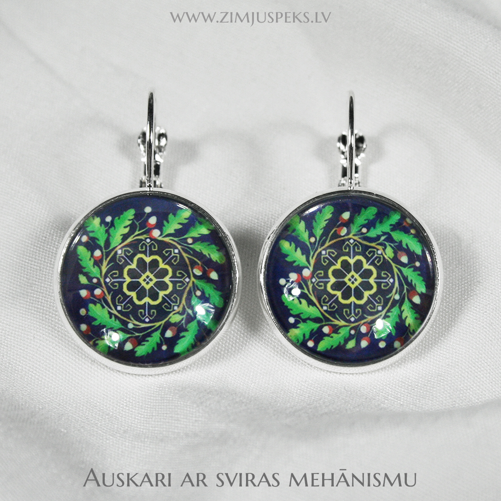 Spēka zīmju auskari - "Saule ozolā" - Image 3